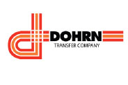 Logo of Dohrn Transfer Company, highlighting their Freight Shipping Services. Features an abstract, orange and red letter d on the left with DOHRN in bold black letters and TRANSFER COMPANY in smaller black letters on the right.