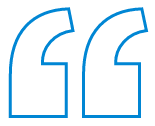 Blue outlined quotation marks on a light gray background, ideal for highlighting insights or feedback about the Compensation Calculator.
