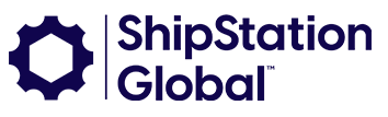 ShipStation Global logo with a hexagonal gear icon on the left and the text ShipStation Global in bold, dark blue font on the right, highlighting its connection to the best freight agent company and aligning seamlessly with the GlobalTranz agent program.